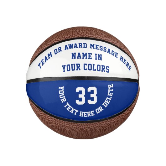 Aangepaste Basketballen in Uw Kleuren en Tekst (Voorkant)