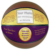 Aangepaste basketballen met LOGO, FOTO of Verwijde (Voorkant)