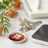 Aangepaste Basketbalnummers Sleutelhanger (Zijkant)