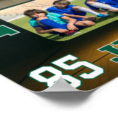 Aangepaste Basketbalspeler Naam Foto Collage Poster (Hoek)