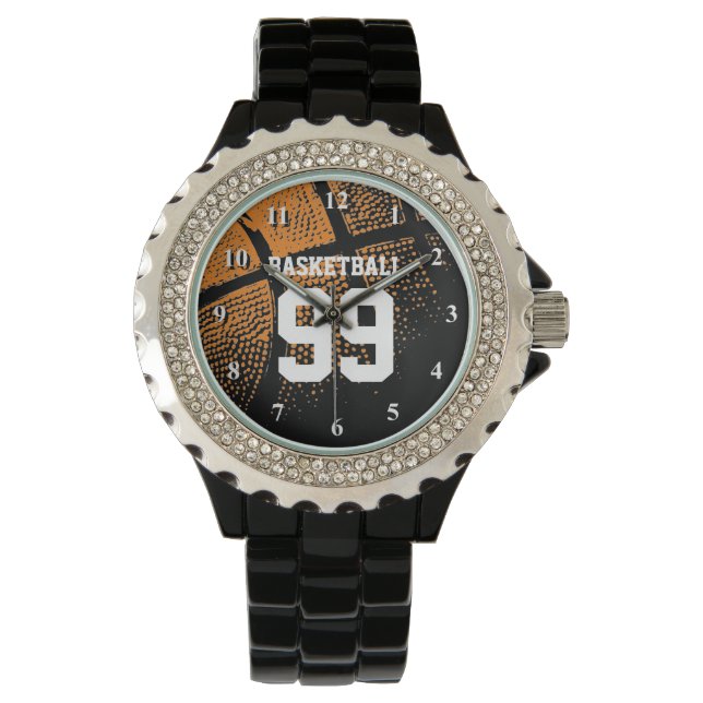 Aangepaste basketbalsport shirt nummer horloge (Voorkant)