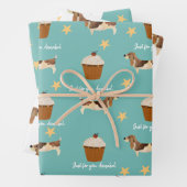 Aangepaste Basset-Hondenliefhebbers bevestigen Inpakpapier Vel (In situ)