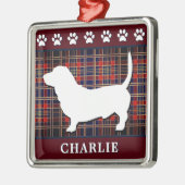Aangepaste Basset Hound Dog-versiering en schilder Metalen Ornament (Links)