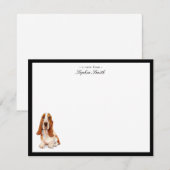 Aangepaste Basset Hound-flatje Dank je wel Bedankkaart (Voorkant / Achterkant)