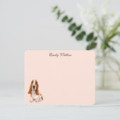 Aangepaste Basset Hound-flatje Dank je wel Bedankkaart (Staand voorkant)