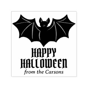 Aangepaste Bat Happy Halloween Gift Stamp Zelfinktende Stempel