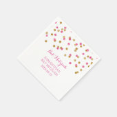 Aangepaste Bat Mitzvah Servet Mint Goud Roze Confe (Hoek)