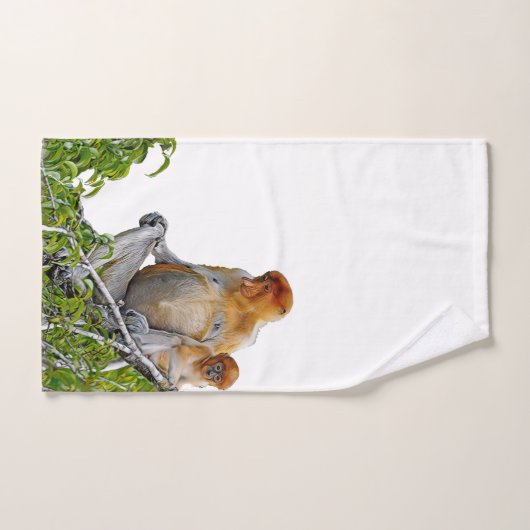 Aangepaste Bathroom set - Proboscis Monkey Bad Handdoek (Handdoek)