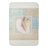 Aangepaste Bathroom Wooden Beach House Seashell Badmat (Voorkant Verticaal)