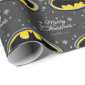 Aangepaste Batman-Logo kerstsnowflake Cadeaupapier (Rol Hoek)