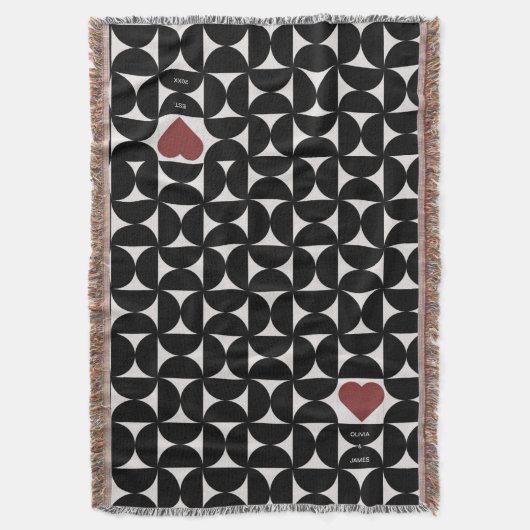 Aangepaste Bauhaus Geometrische Valentijnsdag Deken (Voorkant Verticaal)