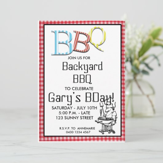 Aangepaste BBQ Kaart (Staand voorkant)