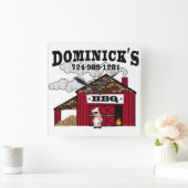 Aangepaste BBQ-klok van Dominck Vierkante Klok (Huis)