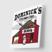 Aangepaste BBQ-klok van Dominck Vierkante Klok (Hoek)