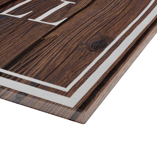 Aangepaste BBQ-paren Names Farmhouse Weddenschap Snijplank (Hoek)