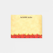 Aangepaste BBQ Red Flames Western Letter Post het  Post-it® Notes (Voorkant)