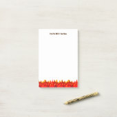 Aangepaste BBQ Red Flames Western Letter Post het Post-it® Notes (Op bureau)