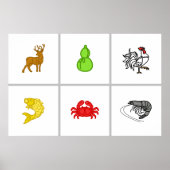 Aangepaste Bdaaruit-Cua Cá Cp Vietnamese Dice Game Poster (Voorkant)