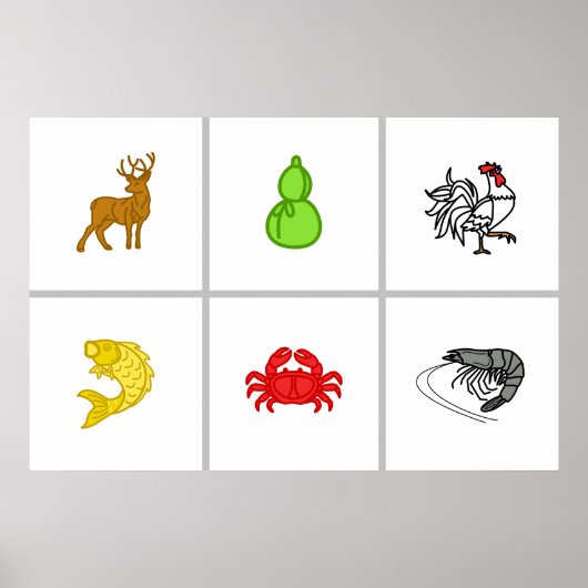 Aangepaste Bdaaruit-Cua Cá Cp Vietnamese Dice Game Poster (Voorkant)