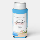 Aangepaste Beach Bachelorette-feest  Seltzer Blikjeskoeler (Seltzer Voorkant)