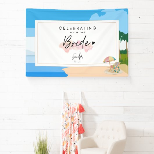 Aangepaste Beach Bachelorette-feest Spandoek (Insitu)