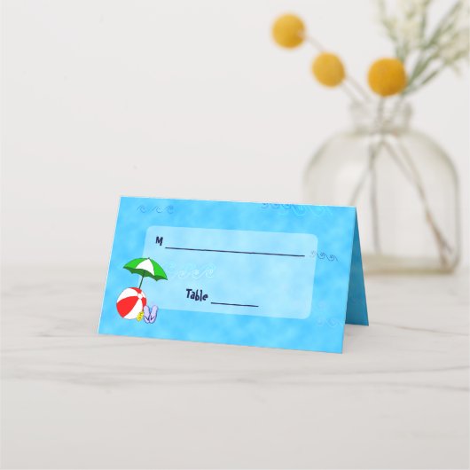 Aangepaste Beach Ball Pool Speelgoed Plaats Kaarte Plaatskaartje (Voorkant)