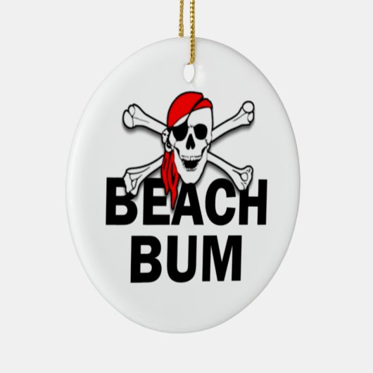 Aangepaste beach bus Skull en Crossbones Pirate Keramisch Ornament (Rechts)