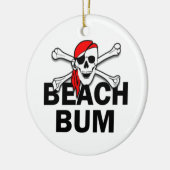 Aangepaste beach bus Skull en Crossbones Pirate Keramisch Ornament (Links)