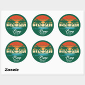Aangepaste Beach Camp Bachelorette Party Maatwerk Ronde Sticker (Vel)