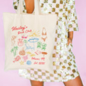 Aangepaste Beach Club Bachelorette Kust Tote Bag