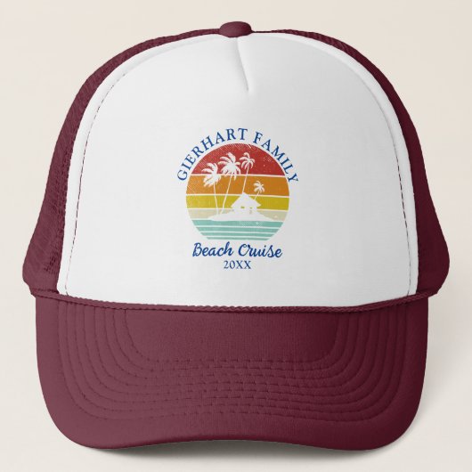Aangepaste 'Beach Cruise Family Reunion Matching R Trucker Pet (Voorkant)