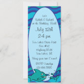 Aangepaste Beach Pool Party Zwemmen Verjaardag Uit Kaart (Achterkant)