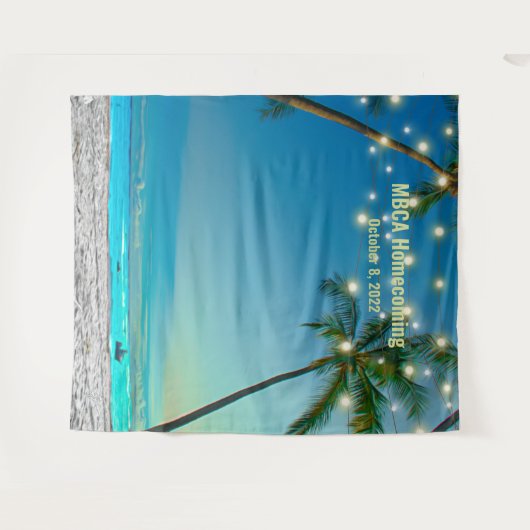 Aangepaste Beach Selfie-achtergrond Wandkleed (Voorkant (horizontaal))