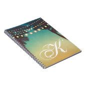 Aangepaste beach Sunset Palm Trer Str Notitieboek (Rechterzijde)