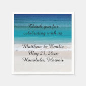 Aangepaste Beach Wedding Napkins Servet (Voorkant)