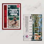 Aangepaste Beachvolleybal Trading Kaart (donkerroo Contactkaartje (Voorkant / Achterkant)