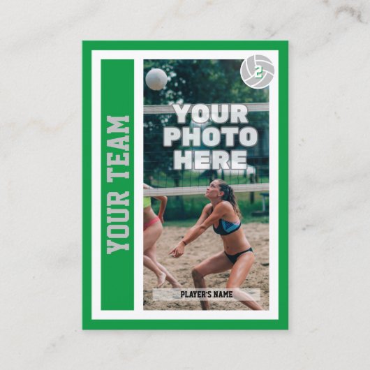 Aangepaste Beachvolleybal Trading Kaart (Kelly Gre Contactkaartje (Voorkant)