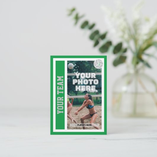 Aangepaste Beachvolleybal Trading Kaart (Kelly Gre Contactkaartje (Staand voorkant)