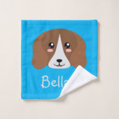 Aangepaste beagle bad handdoek (Wasdoekje)