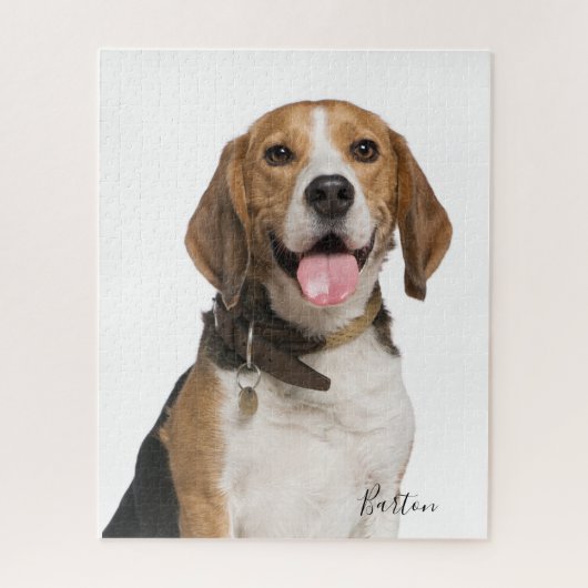 Aangepaste Beagle Dog Foto Jigzaag Puzzle Legpuzzel (Verticaal)