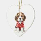 Aangepaste Beagle Dog Fun Valentijn Ornament (Links)