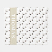 Aangepaste beagle fleece deken (Voorkant (Horizontaal))