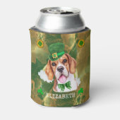 Aangepaste beagle Gold St. Patricks Blikjeskoeler (Blikje Achterkant)