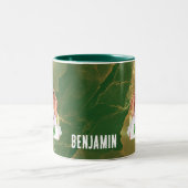 Aangepaste Beagle Goud St. Patrick's Dag Tweekleurige Koffiemok (Center)