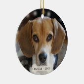 Aangepaste Beagle-hondsfoto Keramisch Ornament (Rechts)