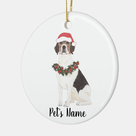 Aangepaste beagle keramisch ornament (Links)