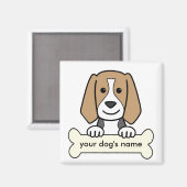 Aangepaste beagle magneet (Voorkant / Achterkant)