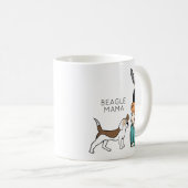 Aangepaste Beagle Mama Coffee-Mok Koffiemok (Voorkant rechts)