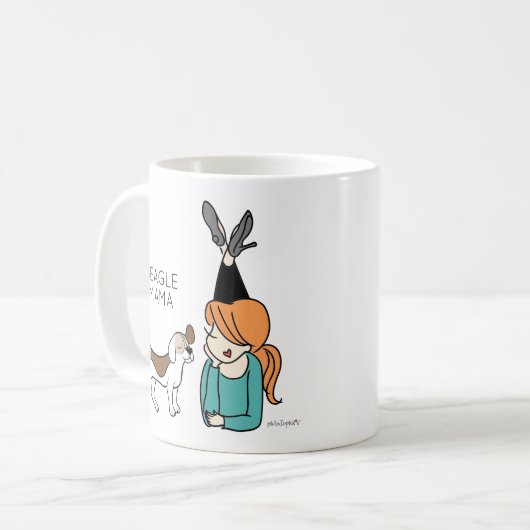 Aangepaste Beagle Mama Coffee-Mok Koffiemok (Voorkant links)