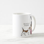 Aangepaste Beagle Mama Coffee-Mok Koffiemok (Voorkant rechts)